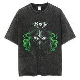 Kaisenix "Ulquiorra Cifer" Bleach Vintage Washed Oversized T-Shirt