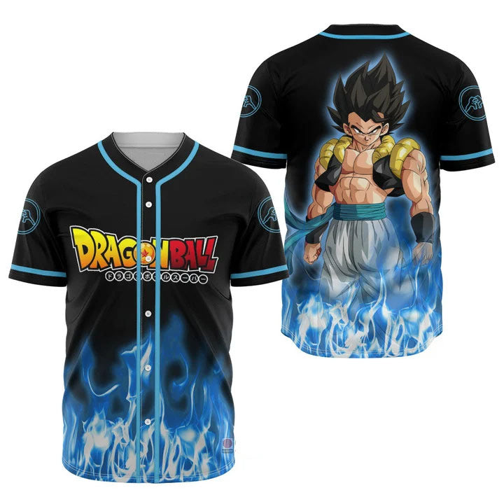3D Anime Gogeta Custom Fandom - Dragon Ball Baseball Tee - Kaisenix