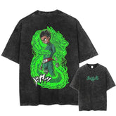 Kaisenix "Rock Lee" Naruto Vintage Washed Oversized T-Shirt