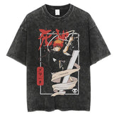 Kaisenix "Ichigo Kurosaki" Bleach Vintage Washed Oversized T-Shirt