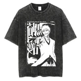 Kaisenix "Ichigo Kurosaki" Bleach Vintage Washed Oversized T-Shirt