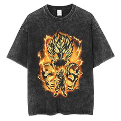 Kaisenix "Gogeta" Dragon Ball Vintage Washed Oversized T-Shirt