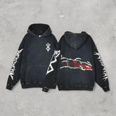 Anime Berserk Retro Washed 2-Sided Vintage Oversized Hoodie - Kaisenix