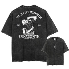 Kaisenix "Toji Fushiguro" Jujutsu Kaisen Vintage Washed Oversized T-Shirt