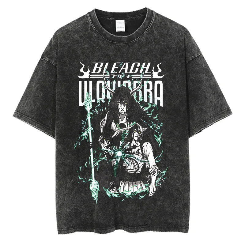 Kaisenix "Ulquiorra Cifer" Bleach Vintage Washed Oversized T-Shirt