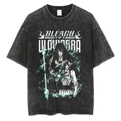 Kaisenix "Ulquiorra Cifer" Bleach Vintage Washed Oversized T-Shirt