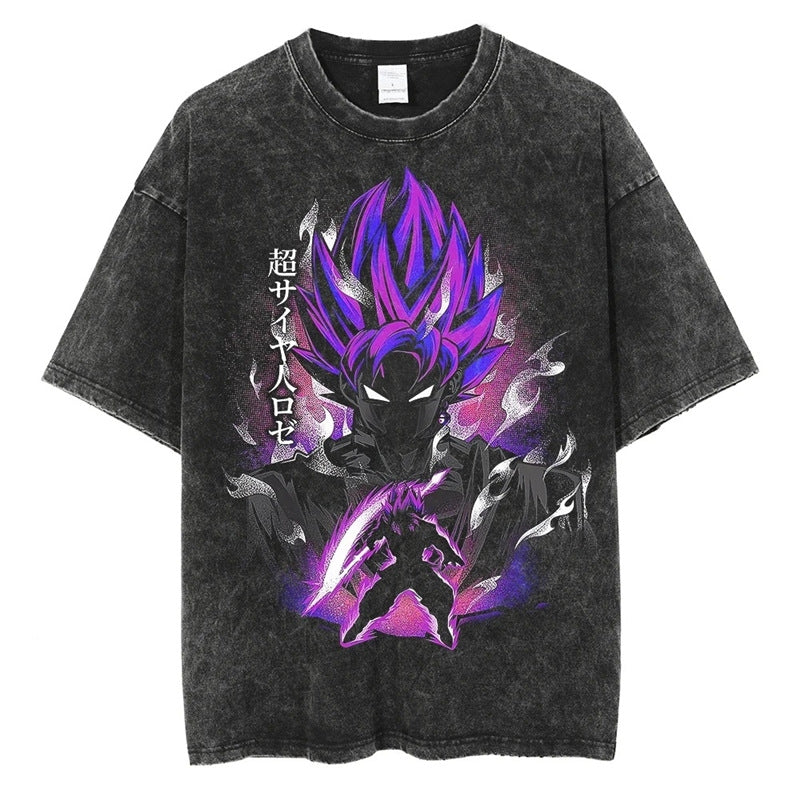 Kaisenix "Goku Black" Dragon Ball Vintage Washed Oversized T-Shirt