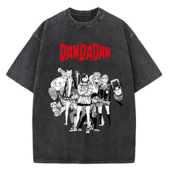 Kaisenix "Dandadan Cast" Dandadan Vintage Washed Oversized T-Shirt