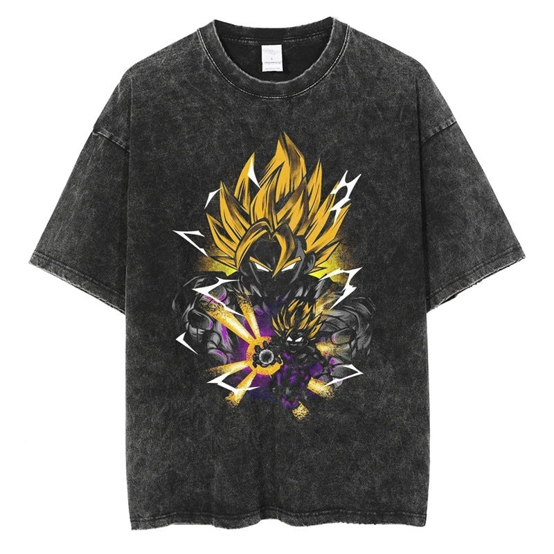 Kaisenix "Goku & Gohan" Dragon Ball Vintage Washed Oversized T-Shirt