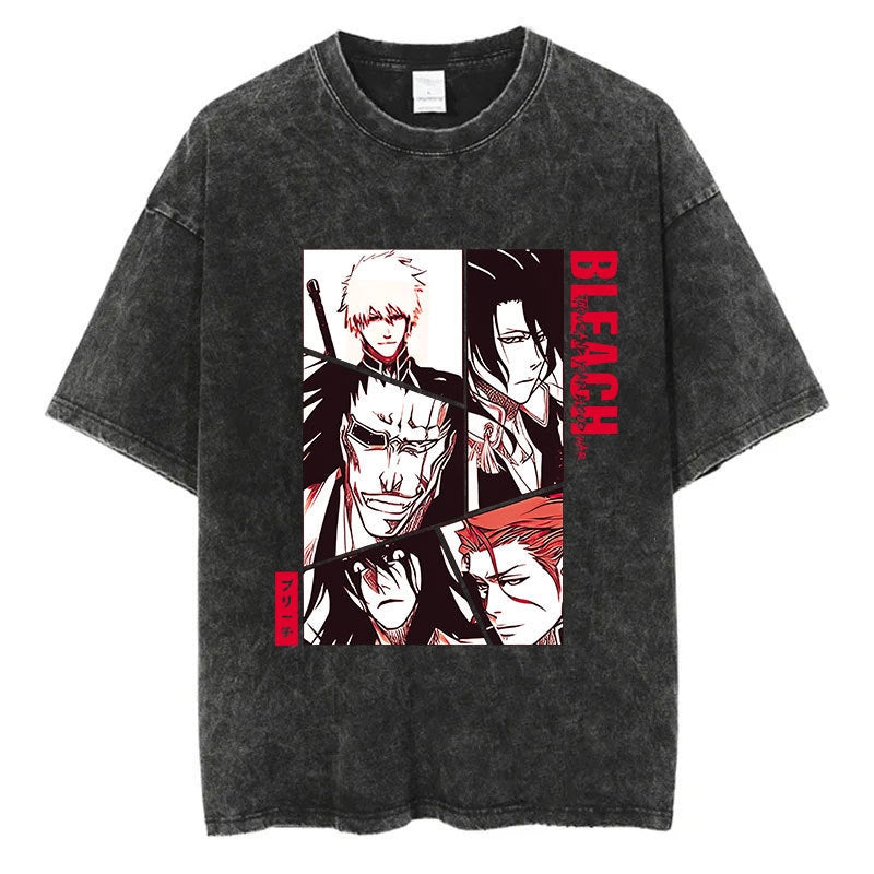Kaisenix "Rescue Team" Bleach Vintage Washed Oversized T-Shirt