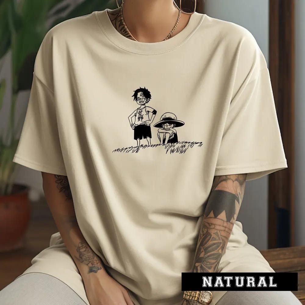 One Piece T-Shirt, Anime One Piece, Anime brotherhood shirt, Manga Shirt, Vintage Anime Shirt, Luffy and Ace Childhood Sweatshirt - Kaisenix