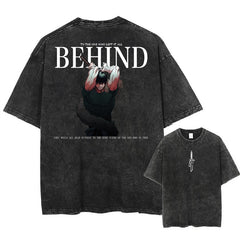 Kaisenix "Toji Fushiguro" Jujutsu Kaisen Vintage Washed Oversized T-Shirt