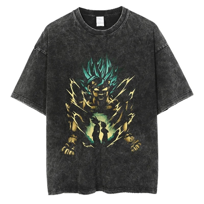 Kaisenix "Vegito" Dragon Ball Vintage Washed Oversized T-Shirt