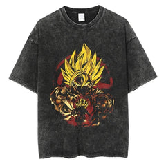 Kaisenix "Goku & Gohan" Dragon Ball Vintage Washed Oversized T-Shirt