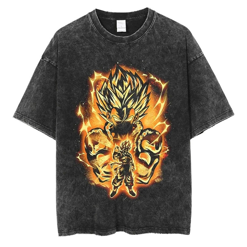Kaisenix "Gogeta" Dragon Ball Vintage Washed Oversized T-Shirt