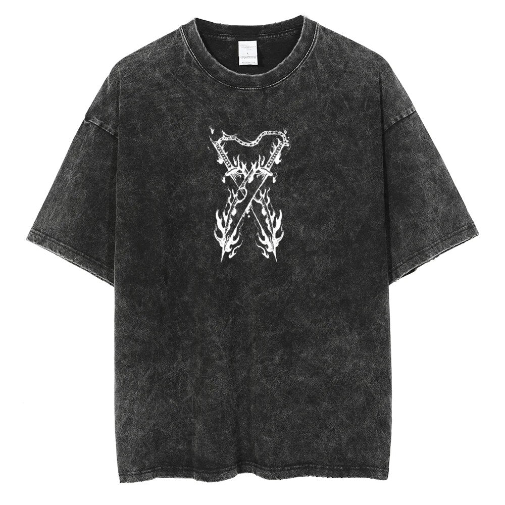 Kaisenix "Slayer" 2-Sided Vintage Oversized T Shirt
