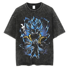 Kaisenix "Gogeta" Dragon Ball Z Vintage Washed Oversized T-Shirt