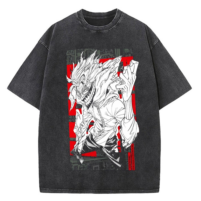Kaisenix "Okarun" Dandadan Vintage Washed Oversized T-Shirt