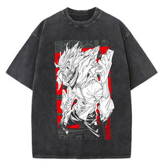 Kaisenix "Okarun" Dandadan Vintage Washed Oversized T-Shirt