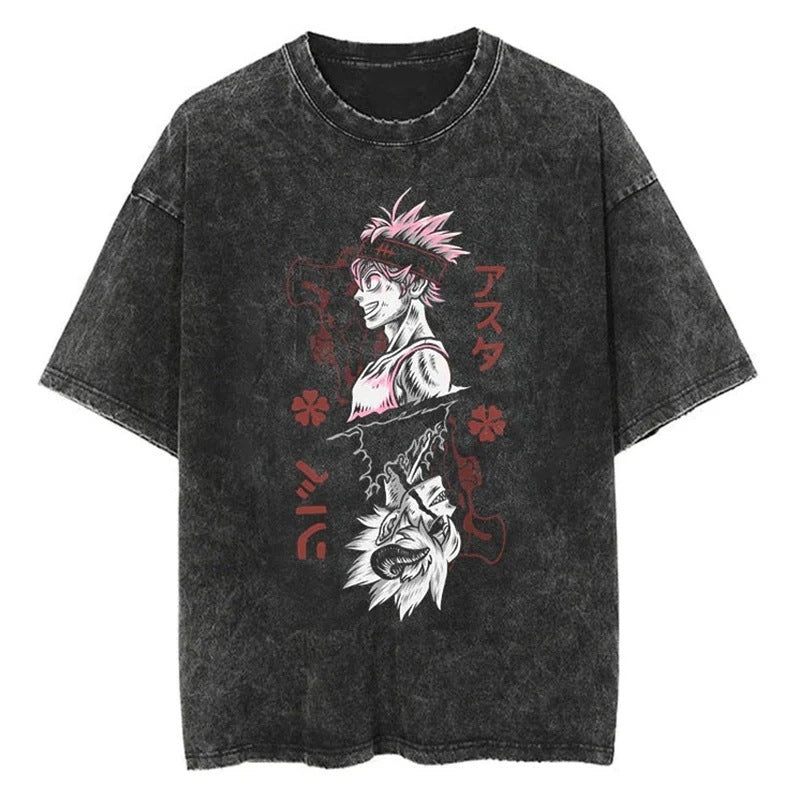 Kaisenix "Asta" Black Clover Vintage Washed Oversized T-Shirt