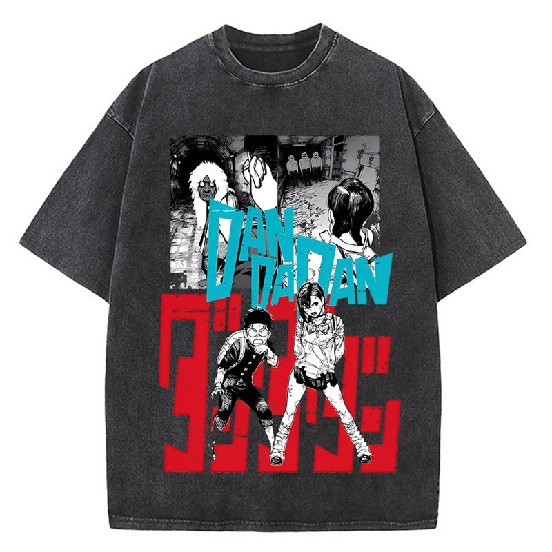 Kaisenix "Dandadan Cast" Dandadan Vintage Washed Oversized T-Shirt