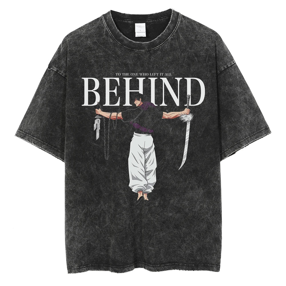 Kaisenix "Behind" Vintage Oversized T Shirt