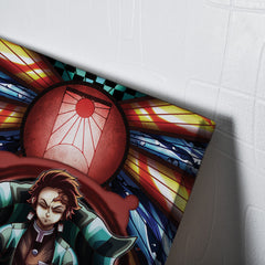 Trippy Kamado Tanjiro Demon Slayer Vertical Canvas Print Wall Art - Kaisenix